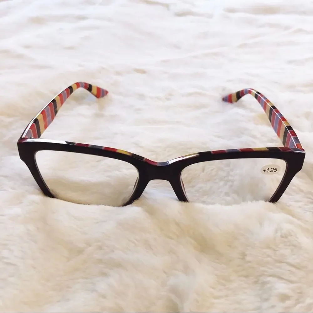 Brooke Black Half Rim Rectangle Reader Glasses